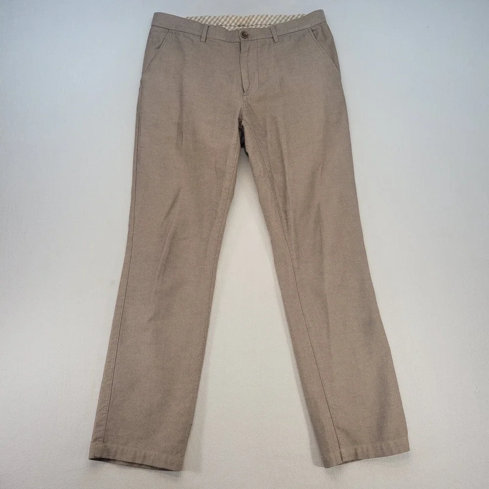 Banana Republic Kentfield Pant Mens 32x32 Tan Khaki Cotton Twill Chino Straight